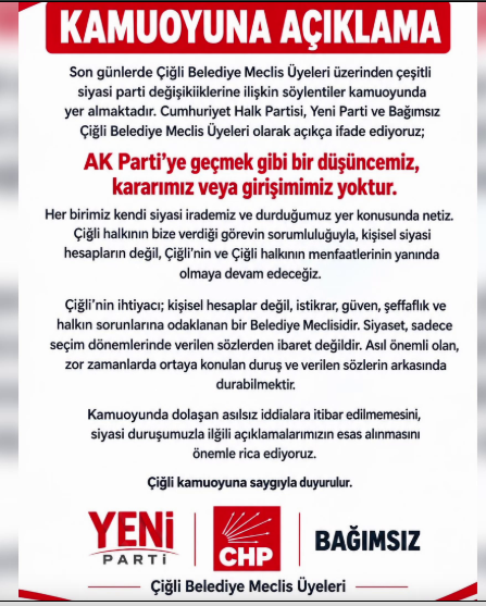 AKP'ye geçeceği iddia edilen belediyenin meclis üyeleri ortak kararlarını açıkladı - Görsel 3
