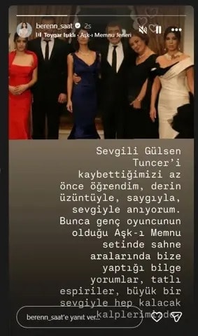 Beren Saat'ten Gülsen Tuncer'e acı veda - Görsel 2