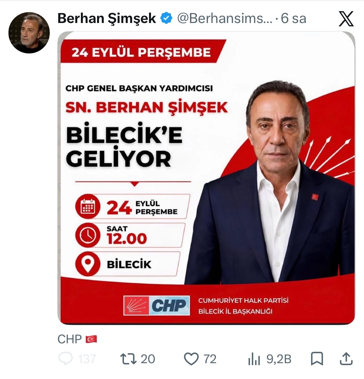 Butlan CHP’sinde ‘arınma’: Şiddet faili Berhan Şimşek il il programlarına devam ediyor - Görsel 2