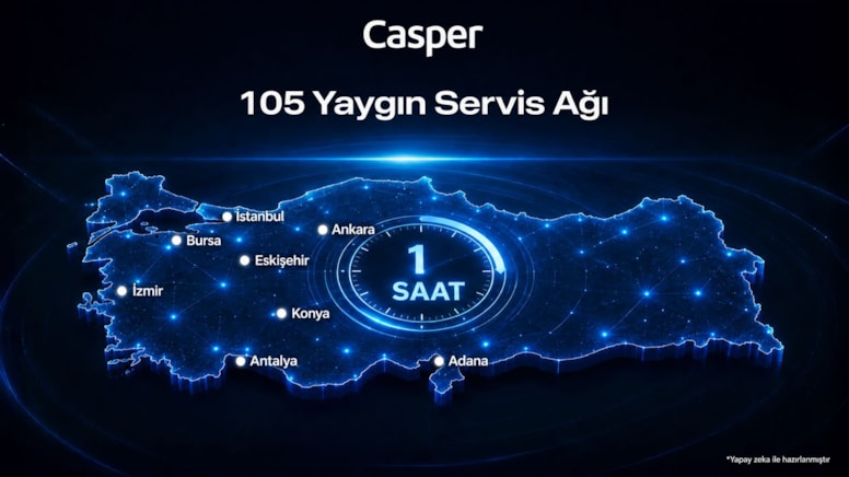 Casper 105 servis noktasıyla Türkiye genelinde hizmet veriyor - Görsel 1