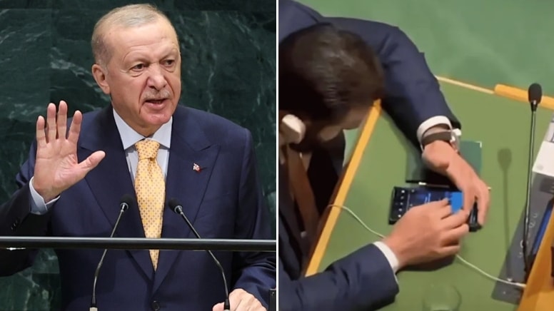 Erdoğan konuştu, Şara telefonundan kafasını kaldırmadı