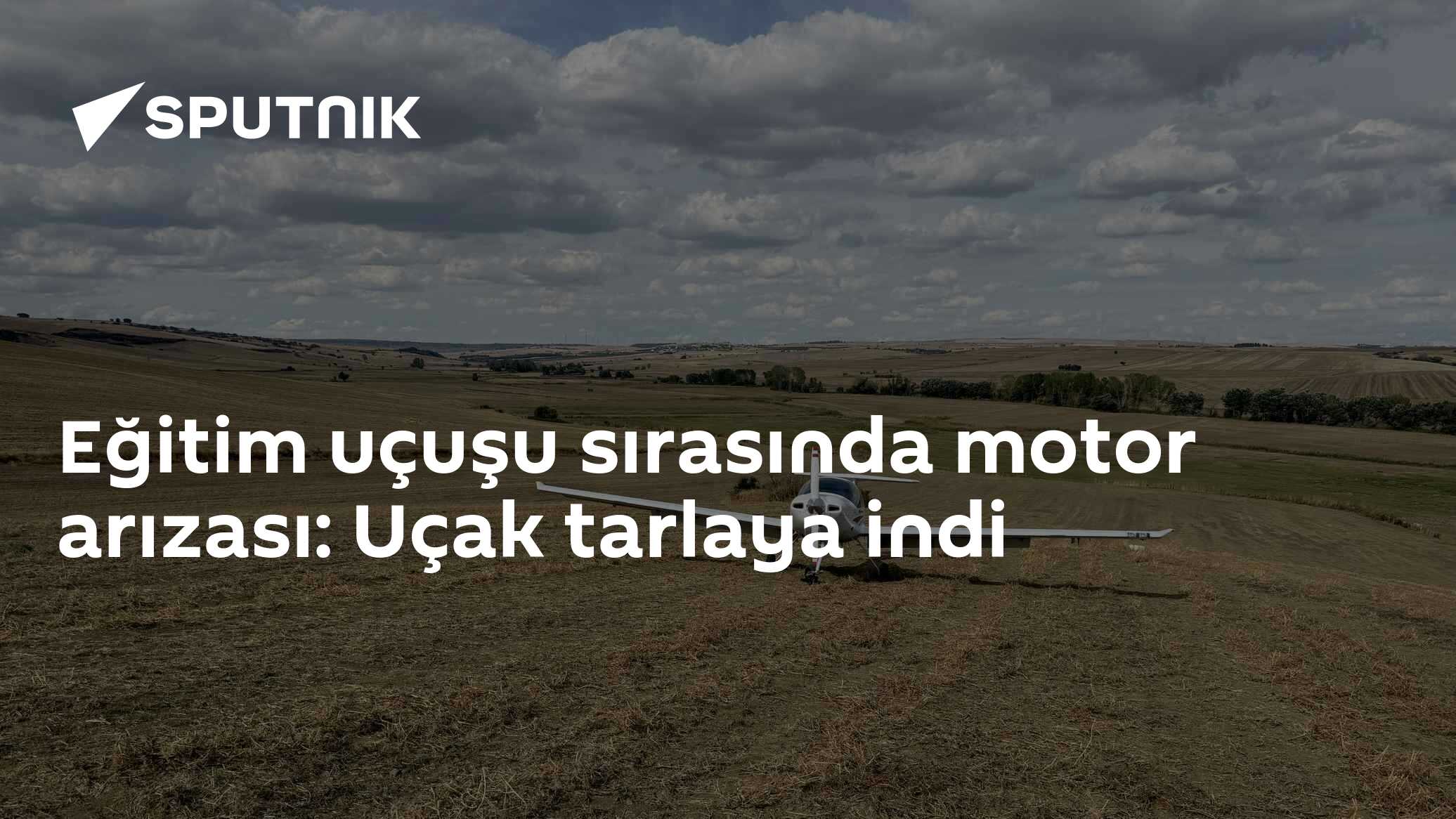 İstanbul'dan Kalkış Yapan Eğitim Uçağı Tekirdağ'da Tarlaya Zorunlu İniş Yaptı