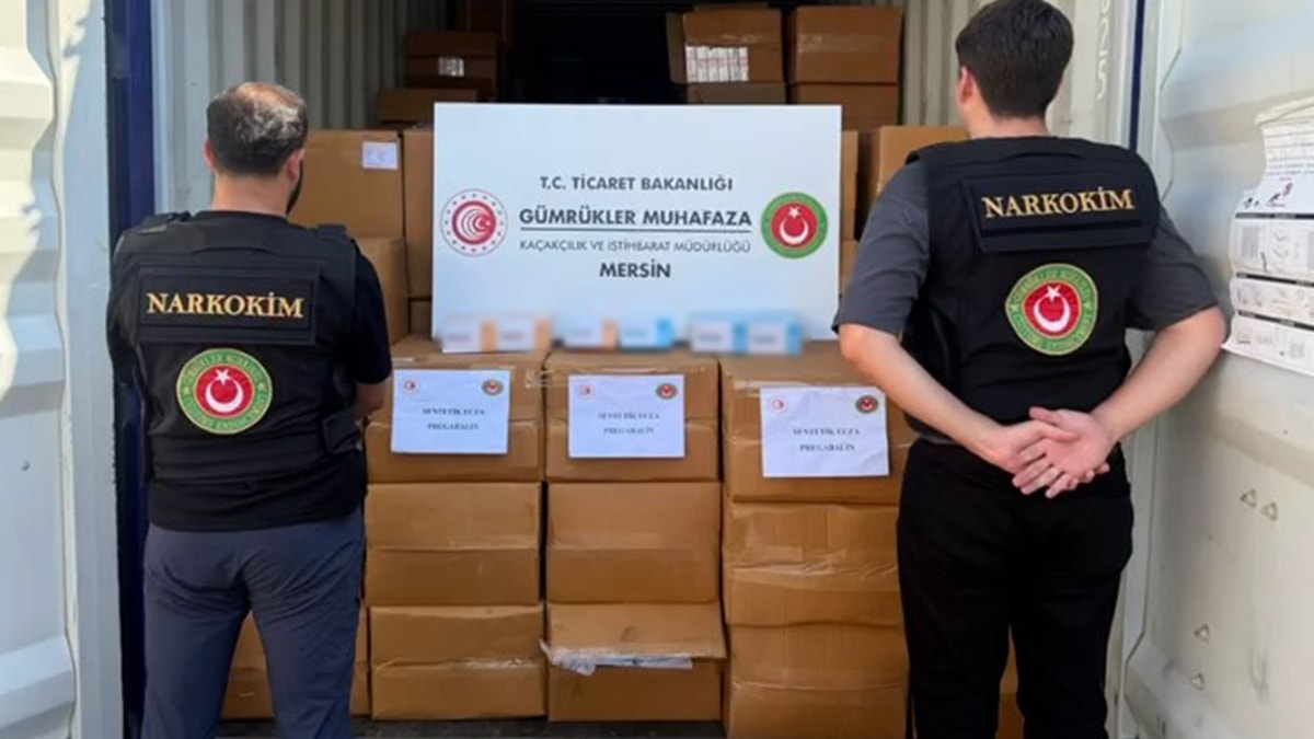 Mersin'de üç ayrı operasyonla 1,7 ton pregabalin ele geçirildi