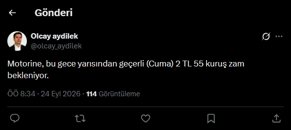 Motorinde indirim kısa sürdü: Yeni zam geliyor! - Görsel 3