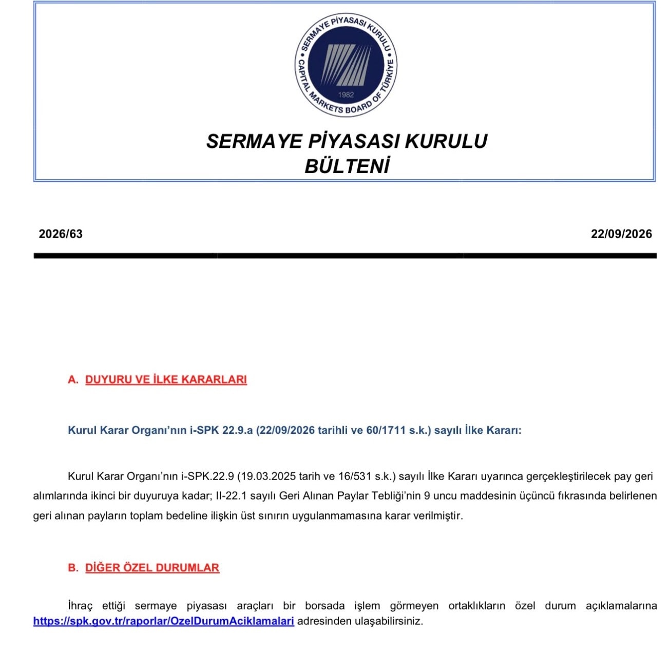 SPK: 'Hisse pay geri alımlarında üst sınır kaldırıldı' - Görsel 3