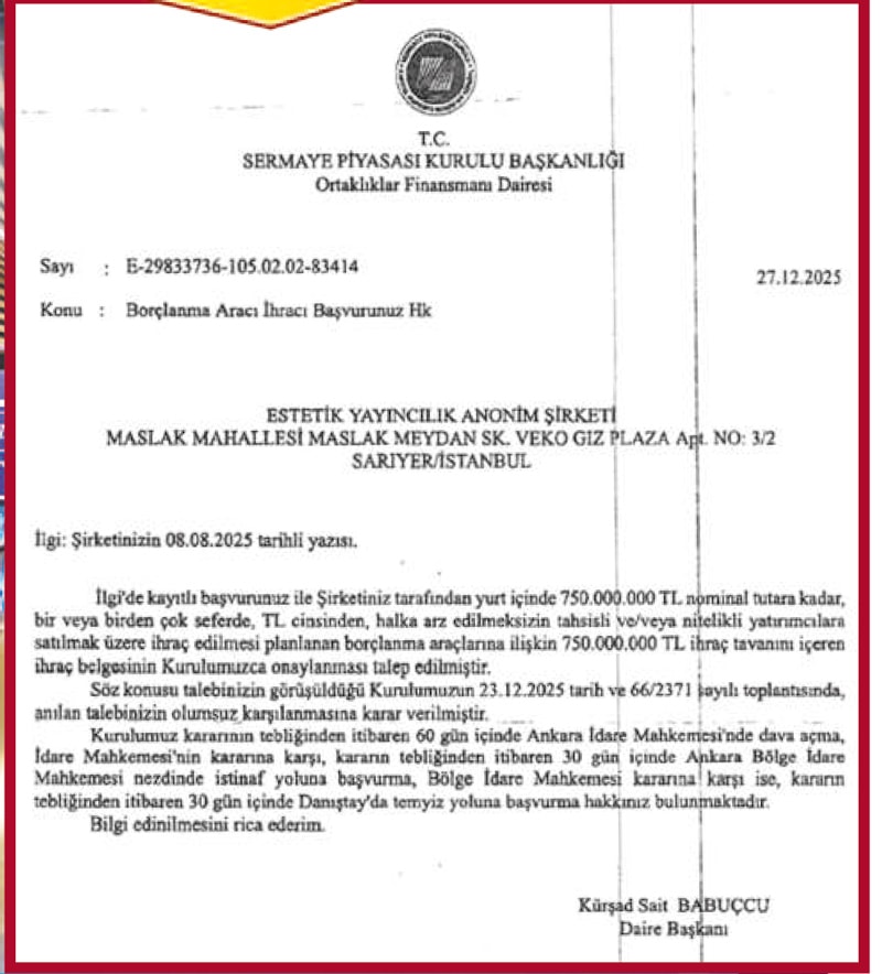 SPK, Sözcü'nün 750 milyon TL'lik borçlanma talebini reddetti: "Tabela şirketlere onay, bağımsız medyaya sansür" - Görsel 3