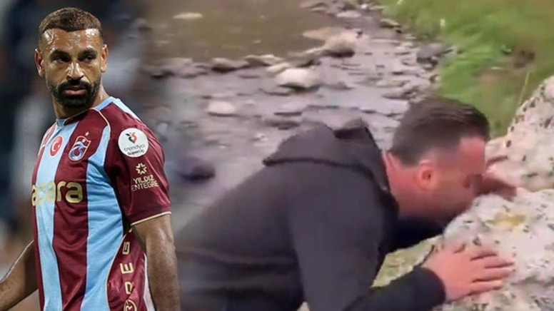 Trabzonspor taraftarı Mohamed Salah için 1200 kilometre yol yaptı: "Bu taşı öperim" - Görsel 1