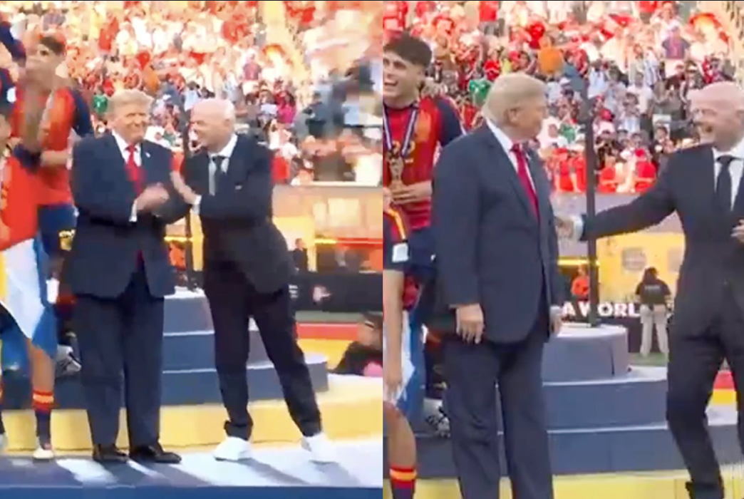 Trump'tan kupa töreninde çok konuşulacak hareket! Infantino engel olmaya çalıştı - Görsel 2